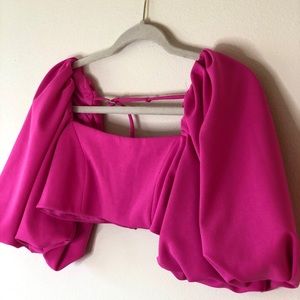 Zara Balloon Sleeve Cropped Tank